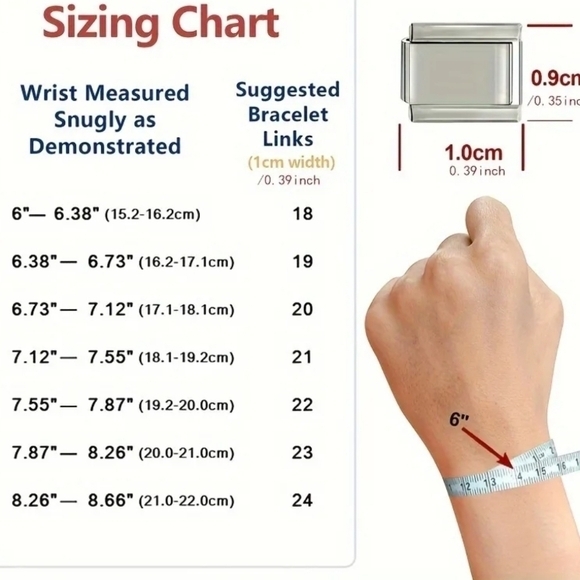 Italian Charmlink ♎️ Libra Zodiac Sign for Charm Bracelet 9mm Stainless S… - Picture 6 of 7